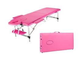 Foto van Meubels portable massage table 60 l 2 section facial spa professional bed flex rest face cradle side