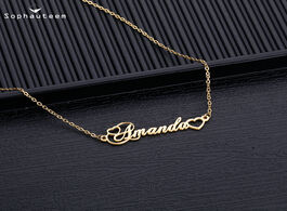 Foto van Sieraden customized personalized name necklaces lovers birthday gift for women heart fashion stainle