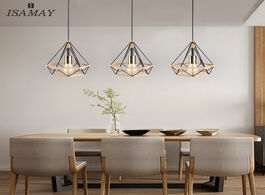 Foto van Lampen verlichting vintage simple style pendant light adjustable cord polygon hanging lamp 1 ceiling