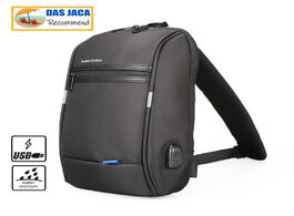 Foto van Tassen single shoulder backpack men mini waterproof laptop 10.1 inch small usb casual chest bag