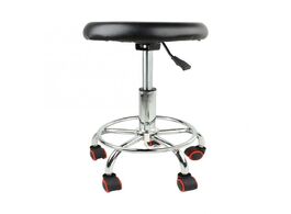 Foto van Meubels height adjustable salon rolling swivel stool tattoo massage spa chair black