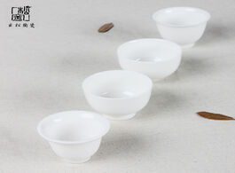 Foto van Huis inrichting ceramic whiteware high grade jade porcelain teacup ganoderma lucidum white tea cup t