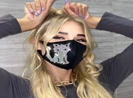 Foto van Sieraden shiny rhinestone cat decoration face mask jewelry for women sexy nightclub party accessory 