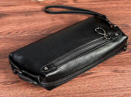 Foto van Tassen pu leather men s clutch bag popular black zipper man money phone shoulder fashion new arrived