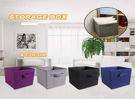 Foto van Huis inrichting canvas storage boxes foldable basket cube magazine bookcase shelving shelf clothes t