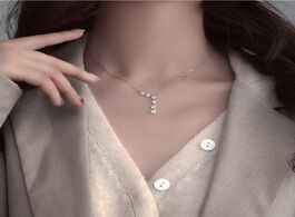 Foto van Sieraden elegant 925 sterling silver shiny zircon star choker simple gift for girls necklace women p