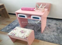 Foto van Meubels nordic simple solid pink and white color durable single double manicure desk chair particle 