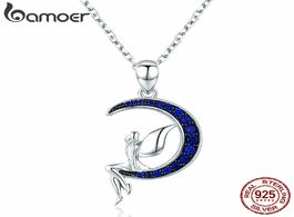 Foto van Sieraden bamoer hot sale 100 925 sterling silver lucky fairy in blue moon pendant necklaces women je