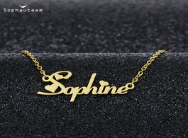 Foto van Sieraden personalized custom name letter necklaces for women men rose gold silver color stainless st