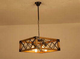 Foto van Lampen verlichting vintage loft wood chandelier living room bedroom dining pendant lamp restuarant h
