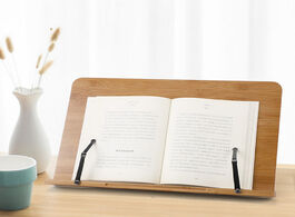Foto van Meubels bamboo book tray rack adjustable document cookbook holder reading rest desk