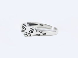 Foto van Sieraden korean fashion crying heart ring for women girls trendy vintage 925 silver open adjustable 
