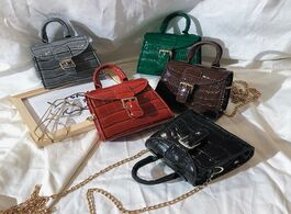 Foto van Tassen mini small square bag 2020 fashion new quality pu leather women s handbag vintage crocodile p