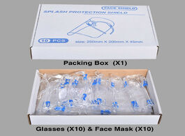 Foto van Beveiliging en bescherming transparent protective face mask 2020 kitchen anti fog oil protect eyes c