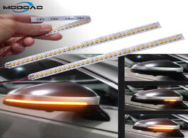 Foto van Auto motor accessoires car rearview mirror indicator lamp streamer strip flexible turn signal light 