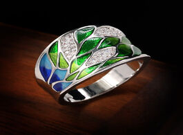 Foto van Sieraden charlinliol bohemia 925 sterling silver colorful enamel flowers rings for women bling zirco