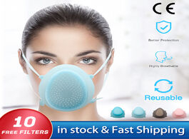 Foto van Beveiliging en bescherming 2020 new silicone mask breathable respirator unisex reusable washable dus
