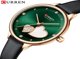 Foto van Horloge curren women s watches top brand luxury quartz leather wristwatch with rhinestone elegant th