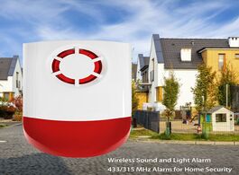 Foto van Beveiliging en bescherming wireless siren sound and light alarm 433 315 mhz for home security