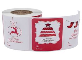 Foto van Kantoor school benodigdheden 250pcs roll sticker christmas decoration gift series label seal kraft p