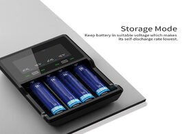 Foto van Elektronica new 4 way vc4s battery charger with usb cable 3.7v li ion qc3.0 fast charging batteris p