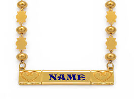 Foto van Sieraden anniyo customize name pendant beads necklaces with blue carving letters personalized gift h