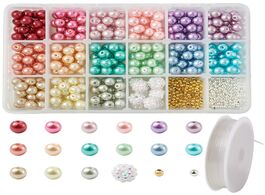 Foto van Sieraden jewelry making kits diy bracelet necklace set with baking painted pearlized glass pearl bea
