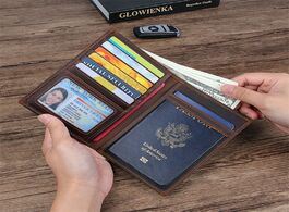 Foto van Tassen maheu new style vintage leather passport holder genuine wallet ticket men women multifunction
