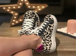 Foto van Schoenen women leopard print printing pu vulcanized shoes lace up female sneakers fashion new platfo