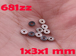 Foto van Bevestigingsmaterialen 10pcs 681zz miniature mini ball bearings metal open micro bearing 1x3x1mm