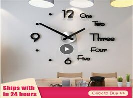 Foto van Huis inrichting wall clock stickers 3d modern watch kitchen quartz needle acrylic home decoration li