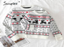 Foto van Baby peuter benodigdheden simplee o neck christmas sweater family matching outfits autumn winter dee