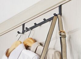 Foto van Huis inrichting practical wrought iron door hook wall hanger hat durable kitchen 5 pcs connected cla