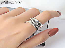 Foto van Sieraden foxanry minimalist 925 sterling silver rings for women new fashion irregular jewelry creati