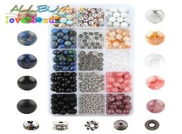 Foto van Sieraden jewelry making kits storage box set natural stone beads agates crystal elastic string bulk 