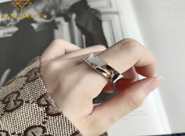Foto van Sieraden xiyanike 925 sterling silver minimalist handmade rings for women couples irregular geometri