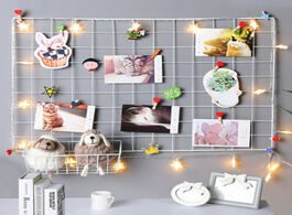 Foto van Huis inrichting nordic wall decoration iron grid decor photo frame postcards diy art display storage