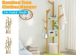 Foto van Meubels solid wood hanger floor standing coat rack creative home furniture clothes hanging storage b