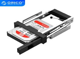Foto van Computer orico 5.25 inch to 3.5 sata hard drive bracket internal mounting adapter bay hdd mobile fra