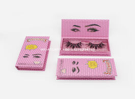 Foto van Schoonheid gezondheid pink lashwoods mink eyelashes boxes with tray custom lashbox packaging logo re