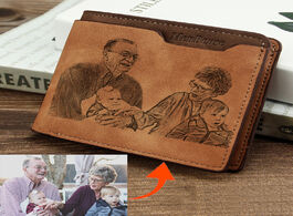 Foto van Tassen men s tri fold waterproof short wallet multifunction casual pu leather diy engraving custom p