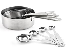 Foto van Huis inrichting 8 pieces measuring cups premium stackable kitchen spoon set stainless steel and spoo