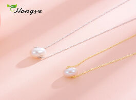 Foto van Sieraden hongye design natural pearl long chain for women personality 925 sterling silver female pen