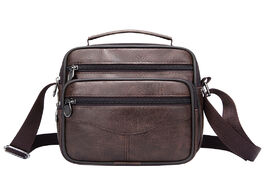 Foto van Tassen casual men handbag brief shoulder bags man solid leather messenger bag business crossbody mal