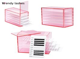 Foto van Schoonheid gezondheid 5 layers lash boxes transparent eyelash extension storage box organizer acryli