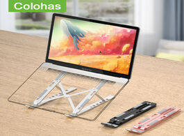Foto van Computer adjustable laptop stand portable base notebook holder for macbook pro riser cooling bracket