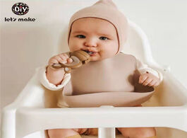 Foto van Baby peuter benodigdheden fashion silicone breast protector bib waterproof solid color shape of a bo