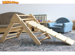 Foto van Speelgoed xihatoy montessori furniture sets pikler arch ramp triangle baby toys climbing toddler woo