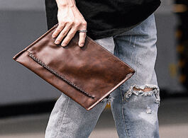 Foto van Tassen daeyoten new design men clutches handbags vintage pu leather envelope bags casual key phone p