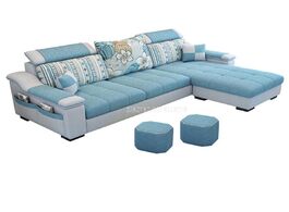 Foto van Meubels new 3 seat linen living room sofa set home furniture modern design frame soft sponge l shape